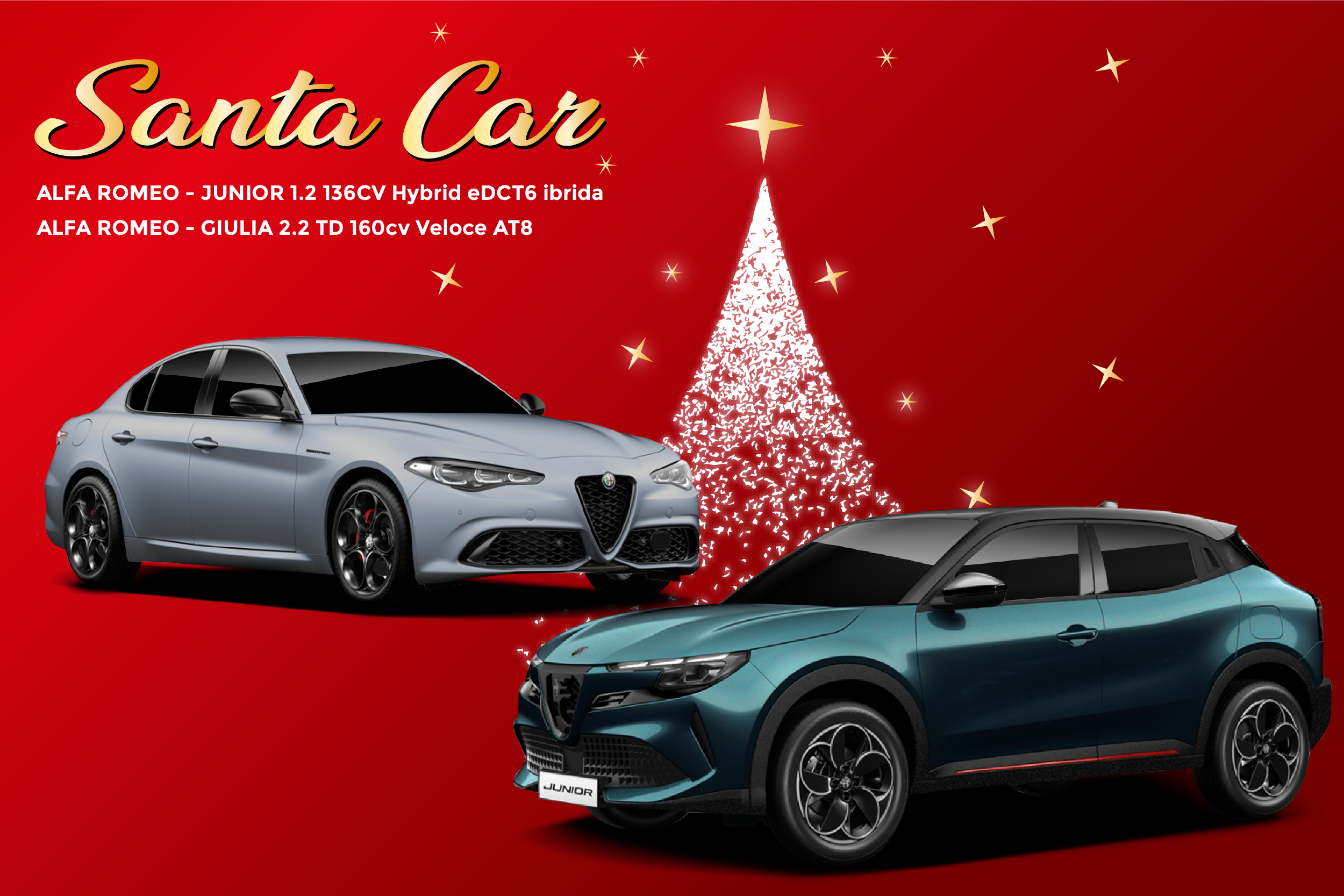 Il Santa Car dai regali inaspettati! Alfa Romeo Junior e Giulia